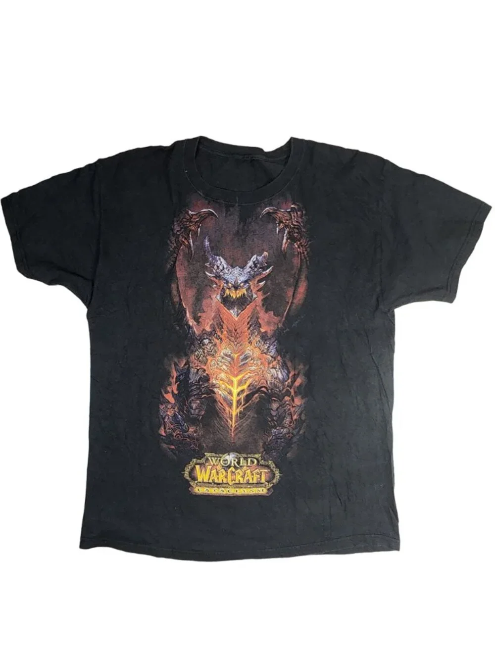 Blizzard World of Warcraft Cataclysm 2010 Video Game T Shirt, Men's Medium